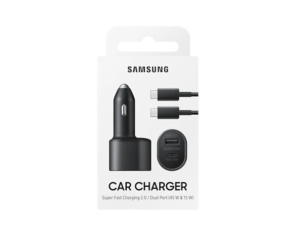 Купить  Samsung Dual Ports Car Charger 15W with Type-C 45W Port  Black (EP-L5300XBEGWW)-6.jpg